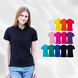 Camiseta Polo de Color Sólido para Mujer, 220 g/m², 100 % Algodón, Venta al por Mayor, Manga Corta, Logotipo Personalizado, Básica, Informal, Uniforme de Trabajo o Golf - Product Image 5