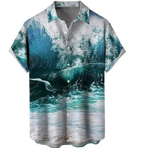 เสื้อฮาวายชายคุณภาพสูงสำหรับผู้ใหญ่ ขายดี ใส่สบาย ราคาถูก ระบายอากาศได้ดี พร้อมโลโก้/ลายแบบกำหนดเอง - Product Image 6