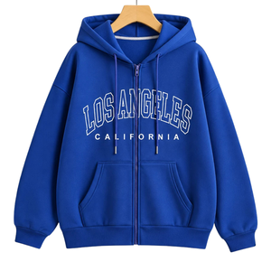 Women Quarter Zip <b>Hoodie</b> Embroidered Plaid Sweatshirt Soft <b>Fleece</b> Pullover Casual Daily Wear 100% Cotton Breathable <b>Lined</b> - Product Image 3