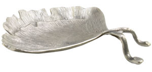 Plateau en métal en forme de feuille, design moderne, pour fruits et salades, fait main, pour la décoration de la maison, plateau décoratif pour hôtel, vaisselle - Product Image 4