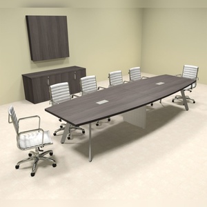 Designer <b>Office</b> Table CNC Metal Grill Detail E1 Plywood HPL Surface <b>Large</b> Executive <b>Desk</b> With Heavy Duty Metal Legs - Product Image 6