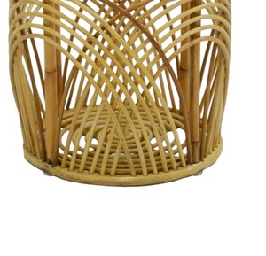 Panier en rotin bohème chic, motif en forme d'arche, fait main, bac de rangement, organisateur tissé naturel pour une décoration d'espace élégante - Product Image 3
