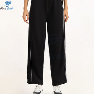 Pantalones Deportivos de Pierna Ancha para Mujer, Cintura Alta con Cordón, Pantalones Casuales, Ropa Deportiva Cómoda, Corte Regular, 100% Algodón - Product Image 2