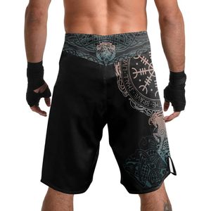 Pantalones cortos MMA para hombre, estampado en color, cintura elástica, entrenamiento de gimnasio, kickboxing, ligeros, de secado rápido, coloridos, para artes marciales mixtas - Product Image 2