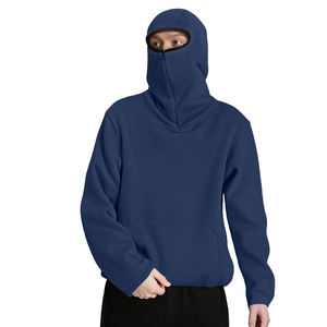 Sweat à capuche Ninja de haute qualité pour homme, fabriqué au Pakistan, avec cache-visage personnalisé, 100% coton, brodé, respirant et à séchage rapide - Product Image 4