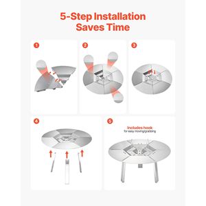 Deflettore di Calore per Braciere Solo Stove Ranger, 20 Pollici, in Acciaio Inox 304 per Bruciatura a Legna, Diffusore di Calore per Combustione Ottimale - Product Image 5