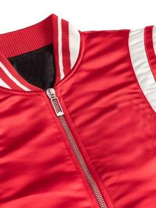 รับผลิตเสื้อแจ็คเก็ตซาตินแบบวาร์ซิตี้สั่งทำพิเศษ ซิปแบบคลาสสิก สไตล์เบสบอล น้ำหนักเบา สำหรับผู้ชายและผู้หญิง  ผู้ผลิตเสื้อโค้ทบอมเบอร์ รับผลิตแบบ OEM - Product Image 3