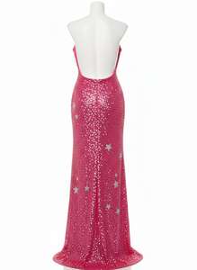 Vestido de Fiesta Largo con Lentejuelas y Cuentas, de un Solo Hombro, Ajustado al Cuerpo, Elegante y Glamuroso para Mujer - Product Image 2