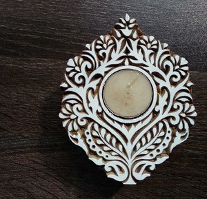 Portavelas de Madera Hecho a Mano, Decorativo, de Madera Natural, Estilo Rústico para Sala de Estar y Dormitorio - Product Image 5