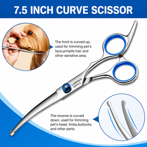 Ciseaux professionnels pour toilettage des animaux, pour couper les poils des animaux, ciseaux de toilettage pour une coupe lisse et facile, professionnels - Product Image 2