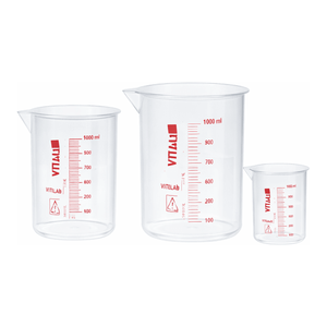 Vaso de precipitados PMP Crystal-Clear Griffin de 50-500 ml con graduaciones rojas para uso en laboratorio - Product Image 3