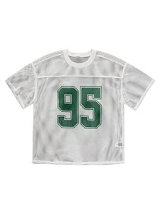 T-shirt de sport pour homme en maille à col rond et manches courtes avec impression de numéro de football – Fournisseur en gros - Product Image 2