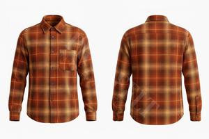 Camisa de vestir a cuadros de franela ligera, elegante y a la moda, de corte ajustado, personalizada, para venta al por mayor, con materiales personalizados - Product Image 6