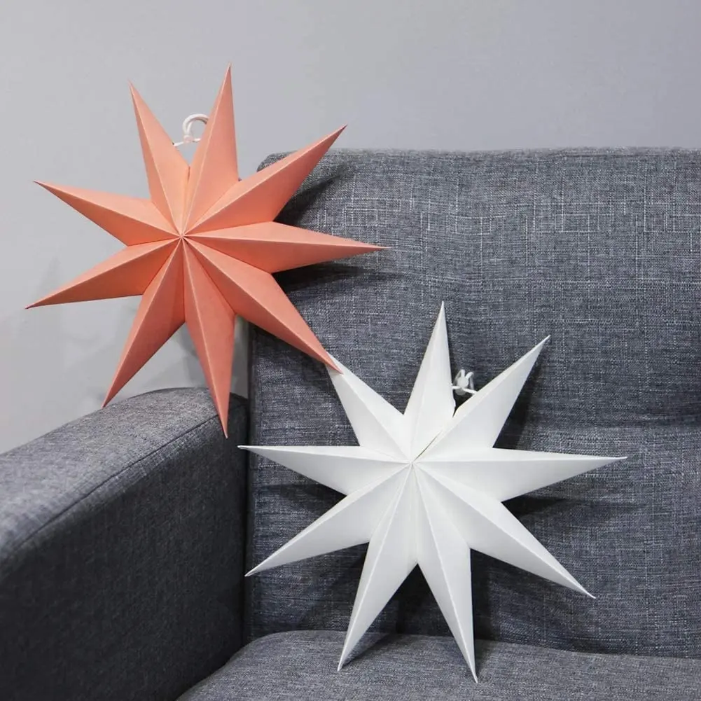 60CM Seven Pointed Paper Star Large Christmas Decor Hanging For Home Decor Christmas Wedding Decoration