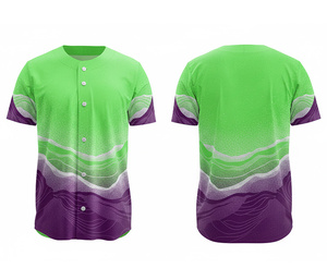 Servicio de Impresión por Sublimación de Camisetas de Béisbol para Equipos Profesionales con Logotipo y Números Personalizados |   Base de Poliéster Transpirable - Product Image 3