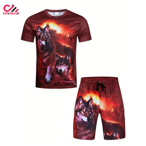 New Custom Design New Arrival Men Summer Short Sleeve T Shirts and Shorts <b>Twin</b> <b>Set</b> Contrast Color Men <b>Twin</b> <b>Sets</b> for Adults OEM - Product Image 1
