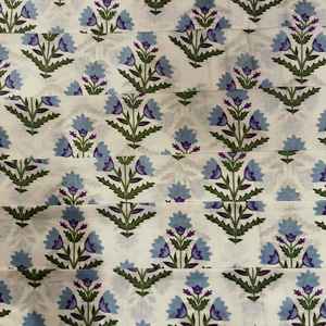 Organic Traditional Jaipuri Print Lightweight Cotton Cambric 60x60 Hand Block Print Fabric for Dresses Bags Curtains Boys' - Product Image 3