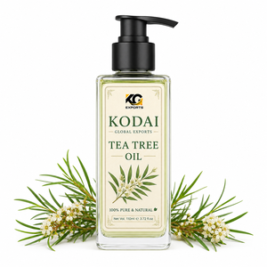 Huile d'Arbre à Thé 100% Pure et Naturelle 100ml en Bouteille Ambrée avec Prise US 100g du Tamil Nadu pour Soins Personnels - Product Image 1