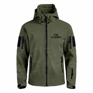 SoftShell Casual Hooded Coat Classic Winter Breaker Men Full-Zip Windproof Camping <b>Fleece</b> Hiking Outdoor <b>Jacket</b> - Product Image 5