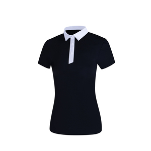 Polo pour femmes en gros, T-shirts personnalisés avec logo, Polo de golf uni de haute qualité, Polo personnalisé à col blanc en coton - Product Image 2
