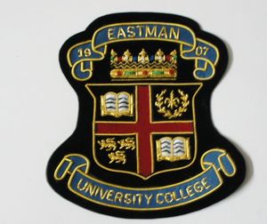 Custom Hand Embroidered Bullion Wire Badge Luxury School Crest Blazer Badge Gold <b>Silver</b> Thread Uniform Emblem Academic Club - Product Image 4