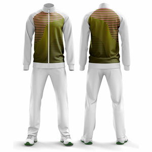 Ensemble de survêtement sportif personnalisé pour équipe, tenue d'entraînement, veste zippée intégrale et pantalon assorti, vêtements de sport, fabricant en gros - Product Image 4