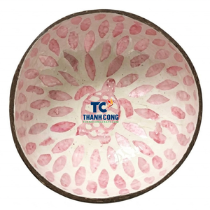 <b>Cheap</b> Mother of Pearl COCONUT BOWL Vietnam Supplier Low MOQ Shell Inlay Bowl Souvenir <b>Gift</b> Wholesale Factory Price List - Product Image 1