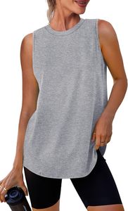 Camiseta sin Mangas Básica Premium para Mujer, Ligera, Transpirable, de Algodón, Informal, para Verano, Venta al por Mayor, Ropa de Moda - Product Image 3