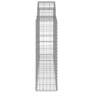 Ensemble de 2 paniers gabions en métal galvanisé argenté 78,7x11,8x47,2 pouces, paniers en métal ferreux - Product Image 5