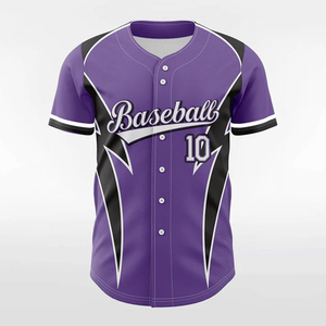 Digital Printing Latest Arrival Lightweight Baseball Jersey Regular Fit Custom Made Baseball Jersey in Solid Color OEM Serviced - Product Image 1