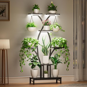 Budget-Friendly Pine Wood Tall <b>Planter</b> Rack with Five Shelves - Wholesale - Product Image 2