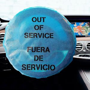 40 GSM tamaño 24 pulgadas azul cubierta del volante del coche paquete 100 'OUT SERVICE' cubierta del mensaje PP + PE Material 40 cubierta del volante - Product Image 6