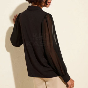 Women Trendy Fashion Regular Fit Short Solid Casual <b>Blouse</b> Top Soft Fabric Design for Everyday Wear and <b>Smart</b> Outfit - Product Image 3