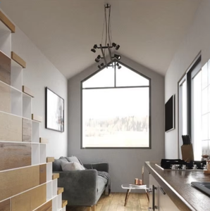 Casa Contenedor Modular Moderna Portátil sobre Ruedas con Cocina, Baño y Espacio para Dormir, Cabaña Móvil - Product Image 4