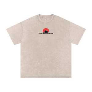 Camiseta con Efecto Deslavado, Estilo Urbano Informal, Top de Algodón Cómodo y Ligero, Moda Urbana para Uso Diario, para Hombre y Mujer - Product Image 3