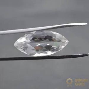 JAIPUR Gems - Gema suelta de moissanita con corte marquesa, certificada por IGI, 1.5 quilates, con efecto de juego de color/brillo, para la fabricación de joyas - Product Image 1
