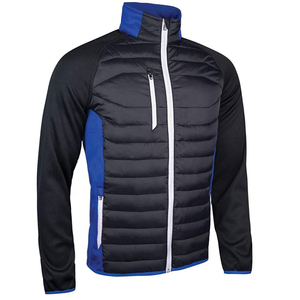 Blouson d'hiver matelassé pour homme, col montant, fermeture éclair, color block, coupe sport, coupe-vent, respirant, rembourrage polyester sur le devant - Product Image 5