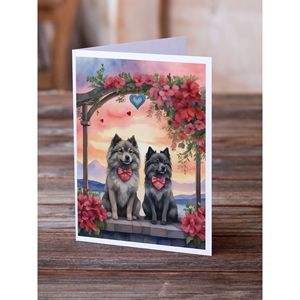 Keeshond แปลกๆการ์ดอวยพรสองหัวใจ A7แพ็คการ์ดเปล่า8ใบพร้อม5x7ขนาดซองจดหมาย - Product Image 2