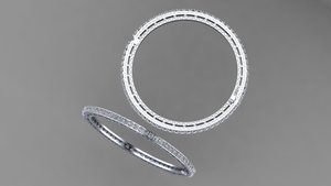 Brazalete de Diamantes en Tono Oro Rosa, Corte Brillante Redondo, Chapado en Oro, Joyería Fina para Mujer, para Fiestas y Bodas - Product Image 2