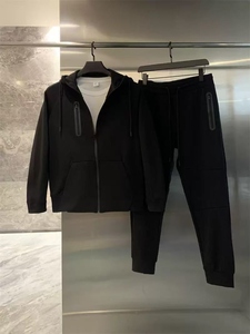 Ensemble de vêtements respirants et épais pour hommes, collection automne 2026 – Survêtement décontracté deux pièces à manches longues et pantalon, grandes tailles - Product Image 2
