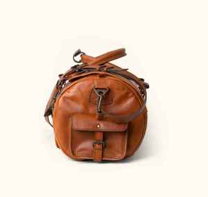 Bolsa de Viaje Deportiva Plegable de Cuero Genuino Marrón, de Alta Calidad, Estilo Vintage, Impermeable, Gran Capacidad, para Fin de Semana, Gimnasio o Viajes Cortos - Product Image 2