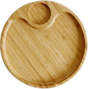 Bandeja de Servir de Madera Ecológica, Portavasos para Té y Café, Tabla para Aperitivos, Hecha a Mano, para Uso en el Hogar, Cocina, Restaurante, Cafetería - Product Image 1