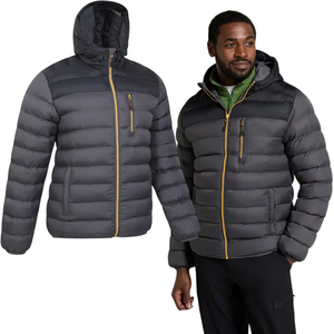 เสื้อแจ็คเก็ตพัฟเฟอร์ทรงโอเวอร์ไซส์สำหรับผู้ชาย สไตล์สตรีทแวร์ ปักลายได้ตามสั่ง ผ้าไนลอนเคลือบเงา แบบควิลท์ ทรงบับเบิ้ลโค้ท ผลิตจากโรงงานโดยตรง ขนาดมาตรฐานอเมริกา - Product Image 1