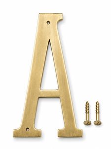 Lettre métallique A avec vis, lettre de l'alphabet pour plaque de nom de maison, porte principale, bureau, hôtel, signalétique de magasin, résistante à la rouille, finition dorée - Product Image 5