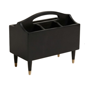 Support de Couverts et Cuillères en Bois Noir Fait Main, Type Table, Durable, pour Cuisine et Maison - Product Image 4