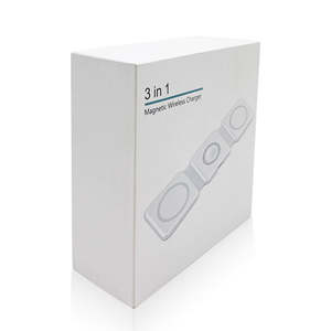 Ensemble d'emballage de chargeur sans fil haut de gamme personnalisé avec fermeture magnétique en carton recyclable, impression quadricolore - Product Image 5