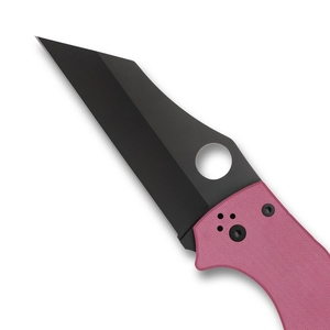 Navajas de Bolsillo Plegables Compactas con Mango Ergonómico Rosa, Hoja Angular Tanto con Recubrimiento Negro, Orificio de Apertura para el Pulgar y Metal - Product Image 4