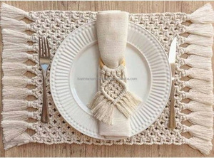 Nappe en macramé à fort potentiel de vente 2024, tissée à la main en coton, tapis de table rectangulaire - Product Image 4