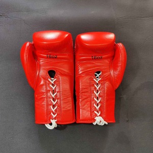 Gants de boxe rouges de qualité supérieure, nouveau design, gants d'entraînement professionnels, gants de combat professionnels, en cuir de vachette - Product Image 4