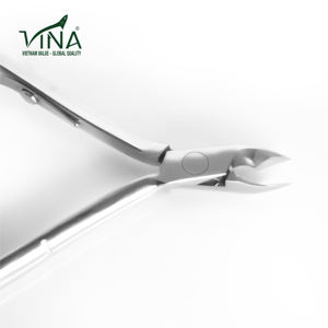 Elegante pinza para cutículas, herramienta de acero al carbono con acabado blanco de Vina, para estilistas de uñas - Product Image 3